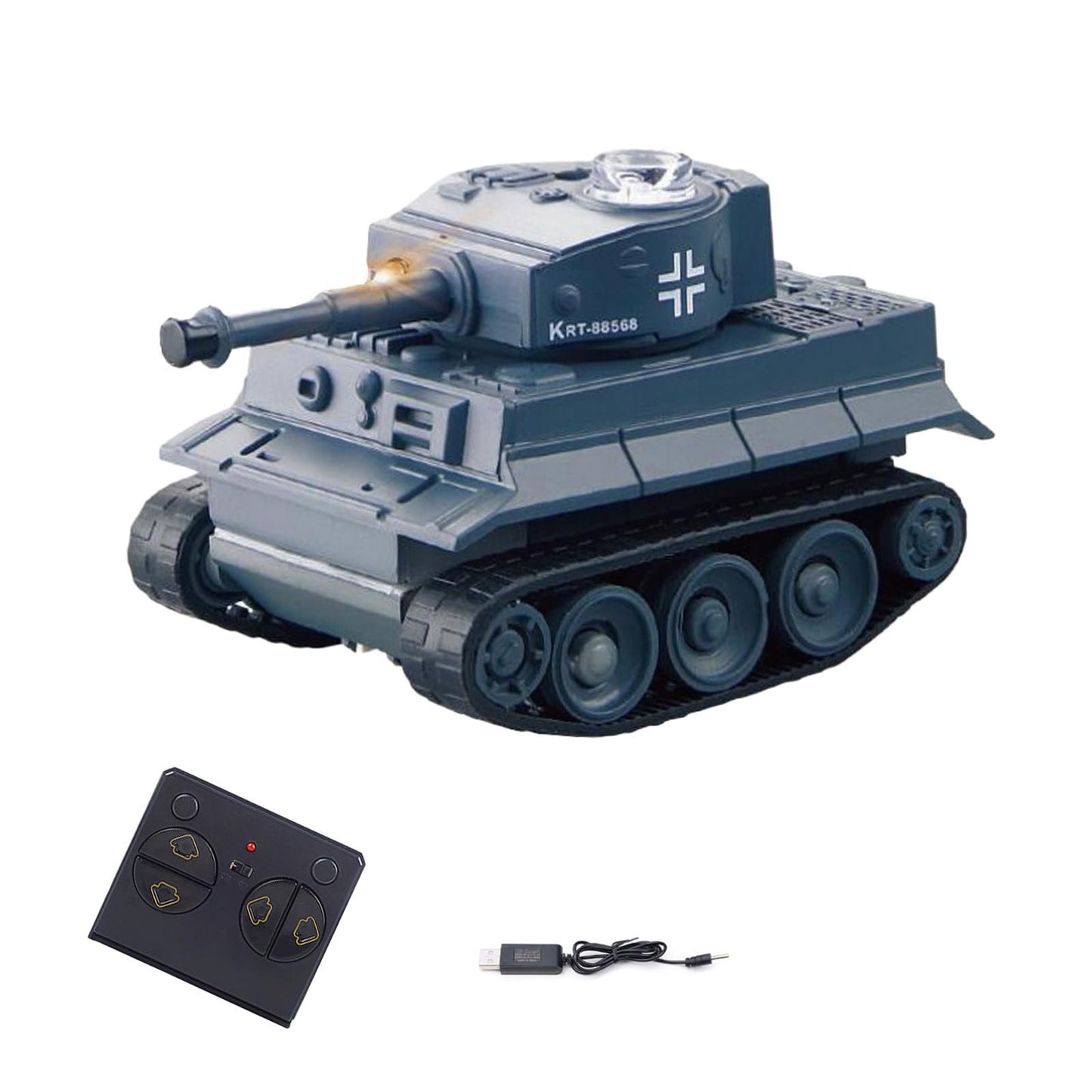 Mini WWII Gray German Tiger RC Tank Toy